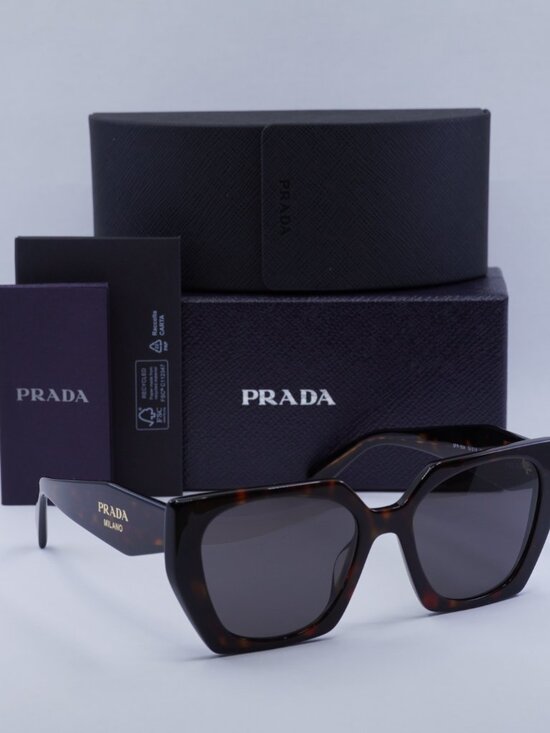 Prada PR15WS 24B40L Square Sunglasses – Dark Havana/Black\\Dark Grey main image 5
